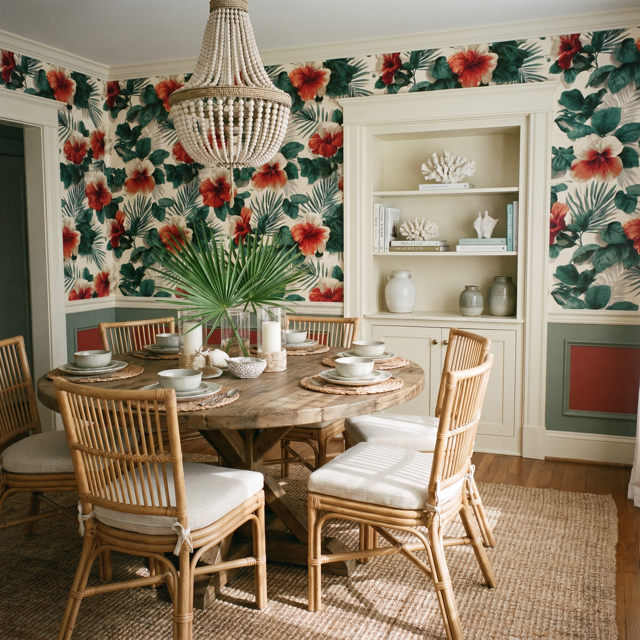 Kahala Vintage Hibiscus Wallpaper