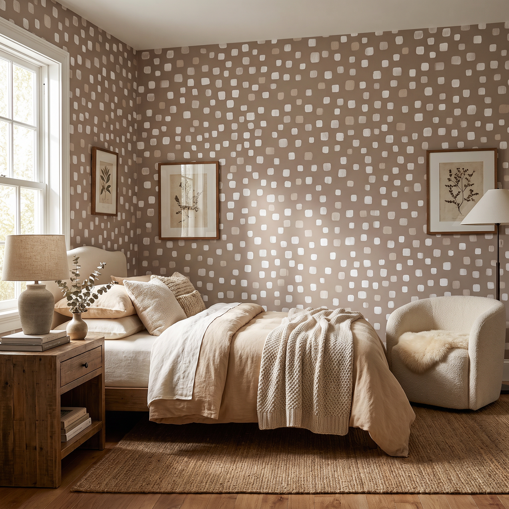 Fawn Confetti Field Wallpaper