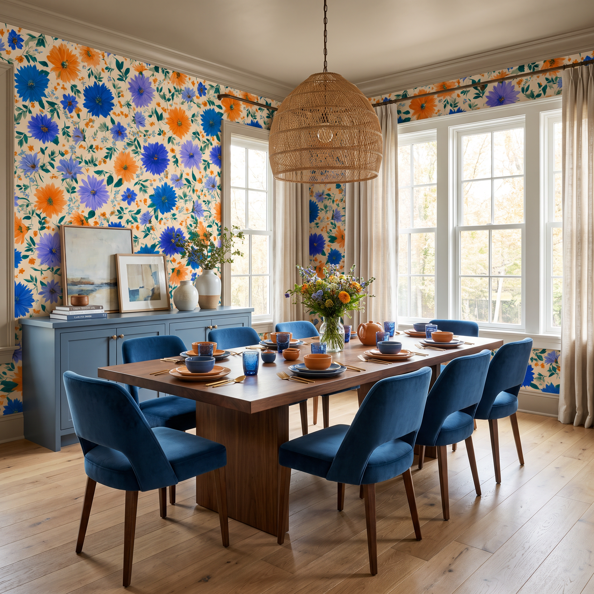 Cornflower Confetti Wallpaper