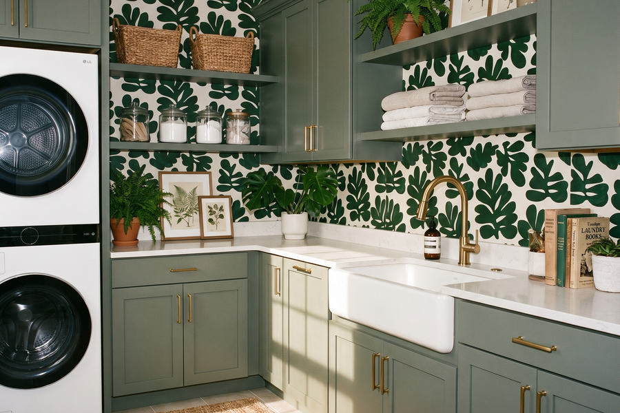 Verdant Jardin Flora Wallpaper