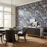 Palimpsest Blue Wallpaper