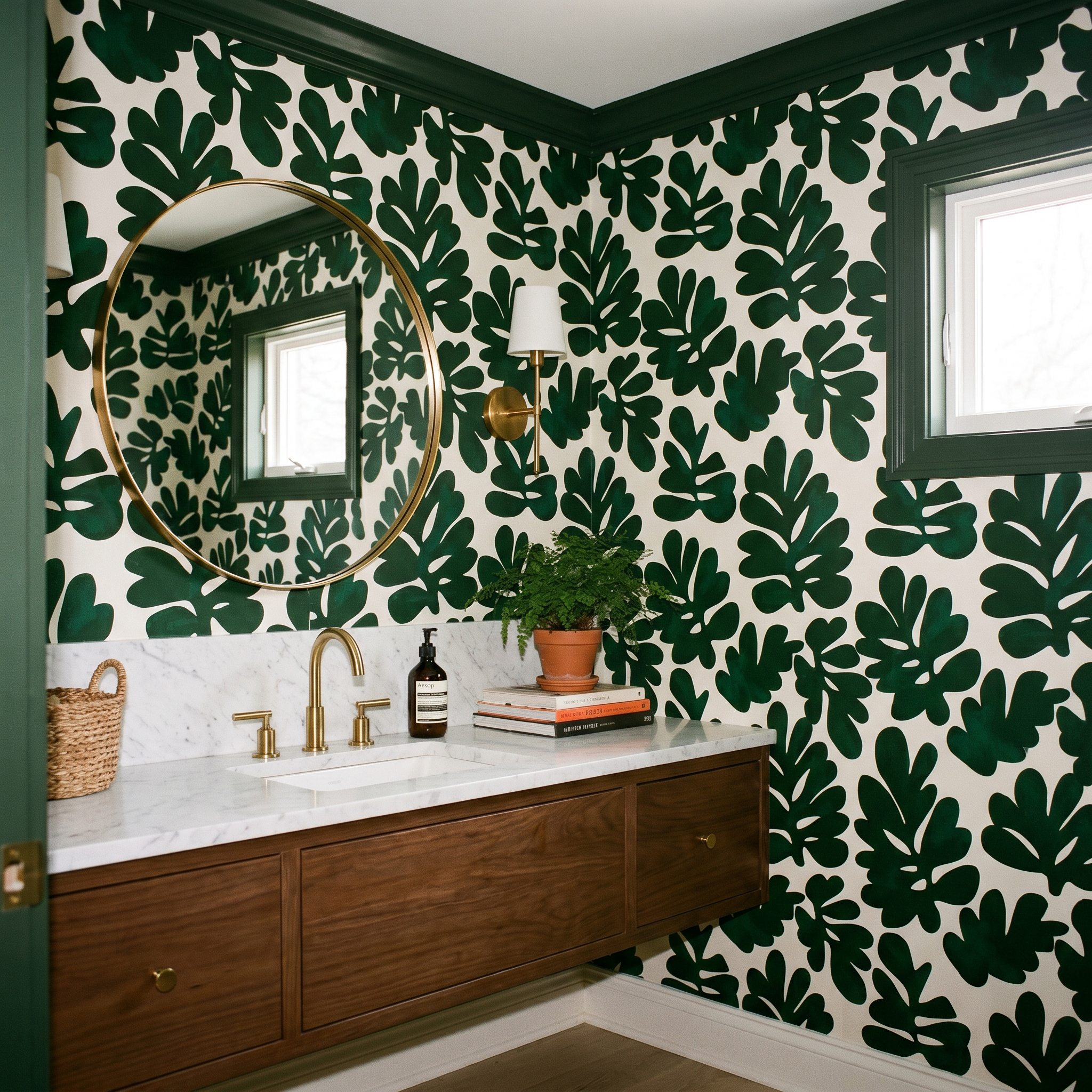 Verdant Jardin Flora Wallpaper