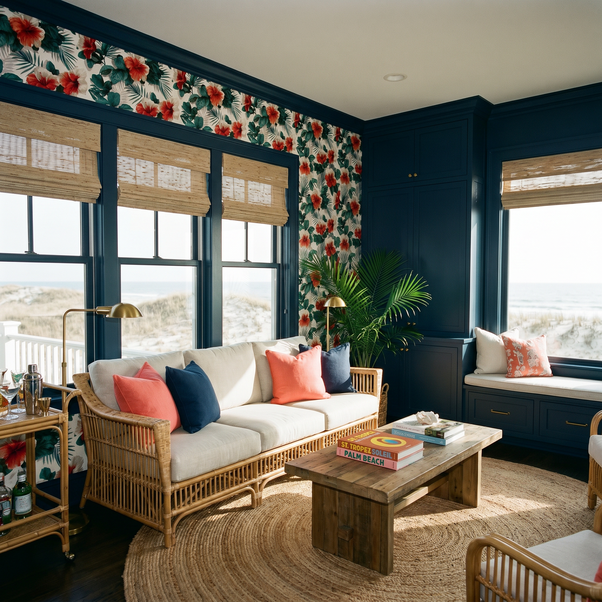 Kahala Vintage Hibiscus Wallpaper