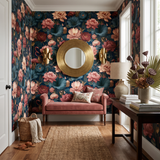 Lotus Flamingo Pondhouse Wallpaper
