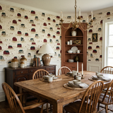 Red Barn Tally Wallpaper