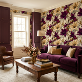 Crimson Lily Fresco Wallpaper