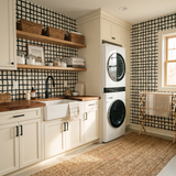 Hand-Dipped Lattice Wallpaper