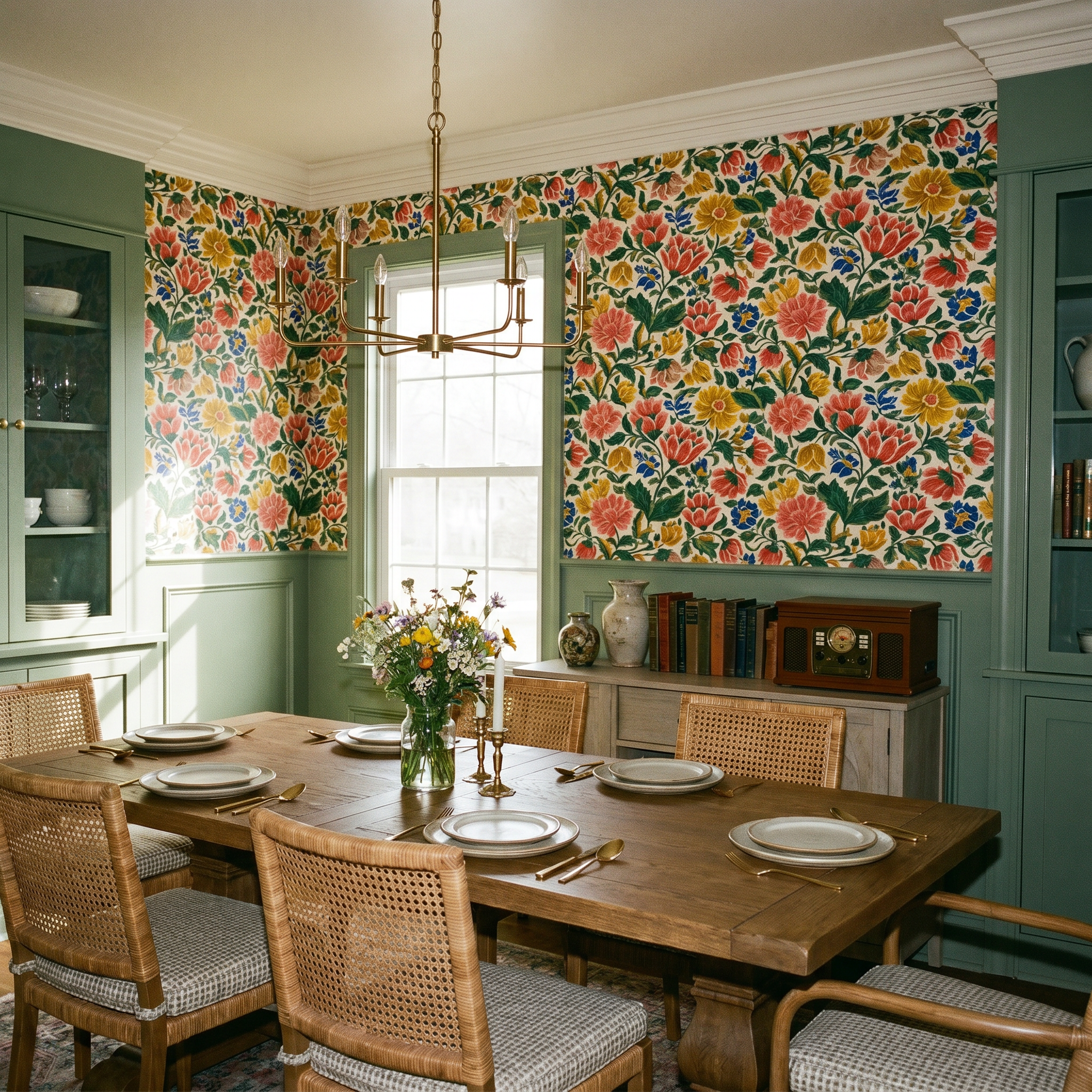Bohemian Garden Gouache Wallpaper