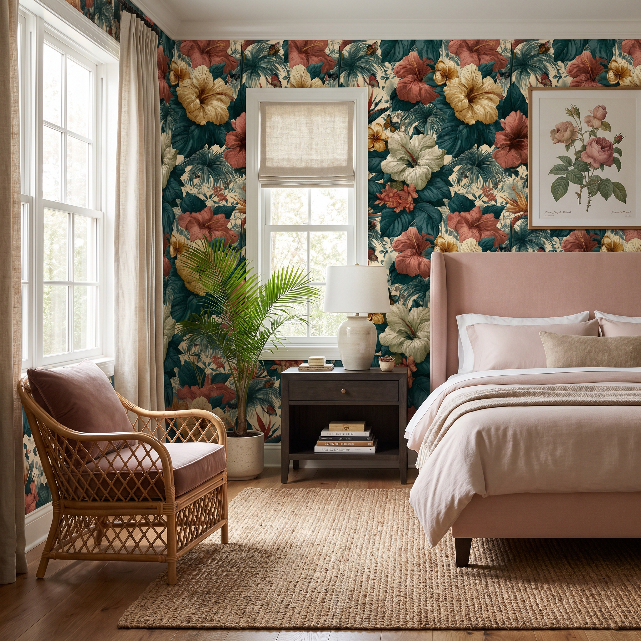 Coraline Hibiscus Pavilion Wallpaper
