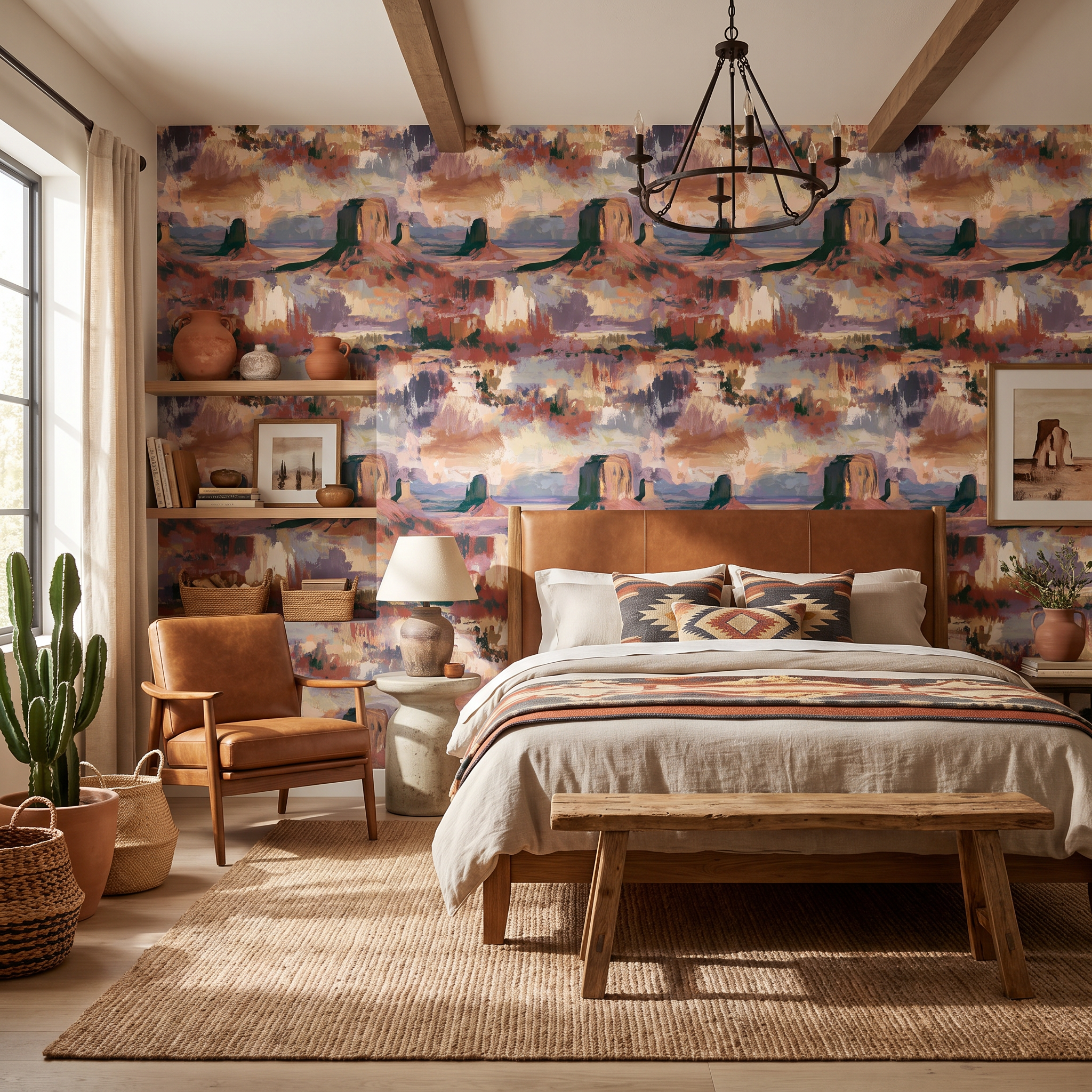 Mesa Brushstroke Country Wallpaper