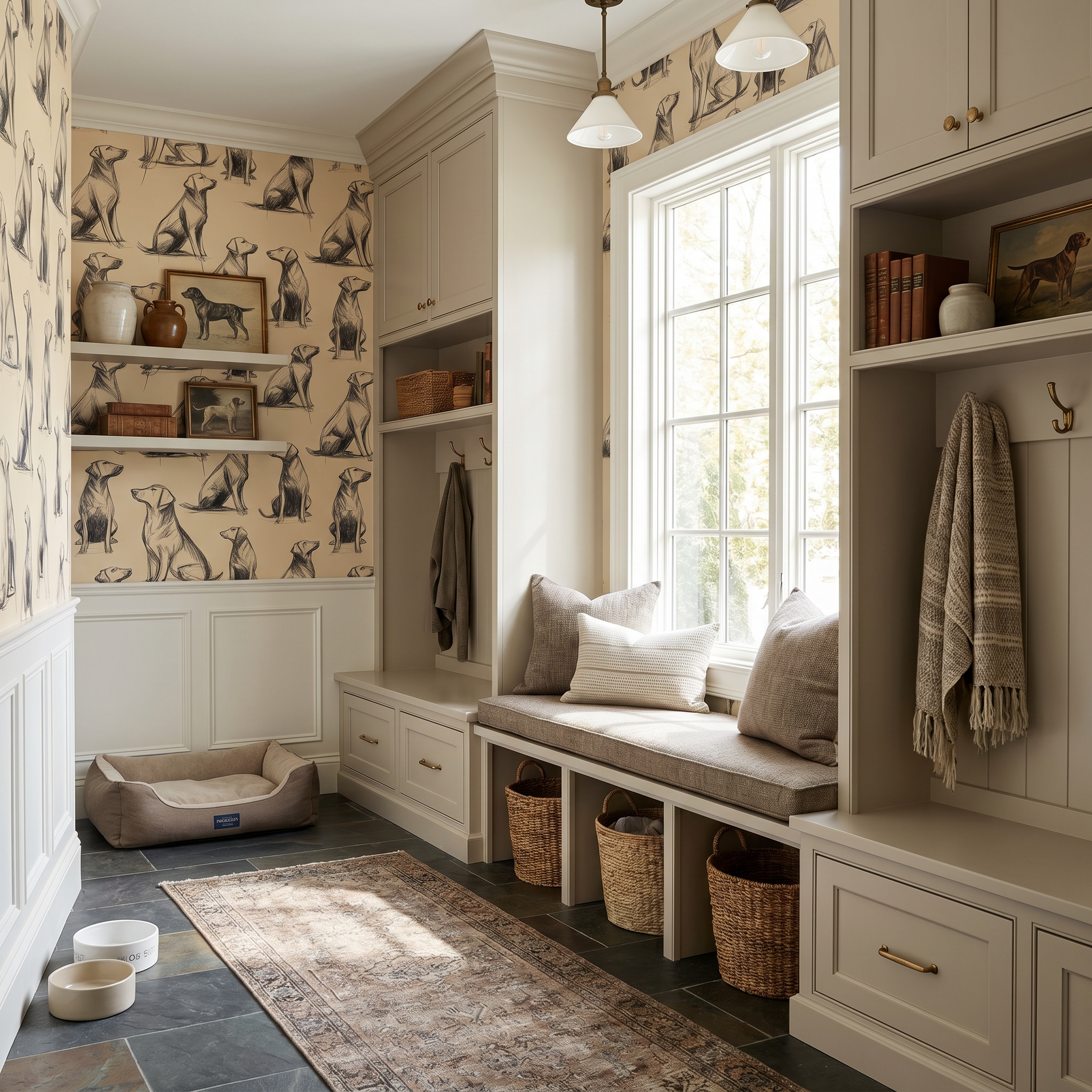 Studio Sketch Labradors Wallpaper