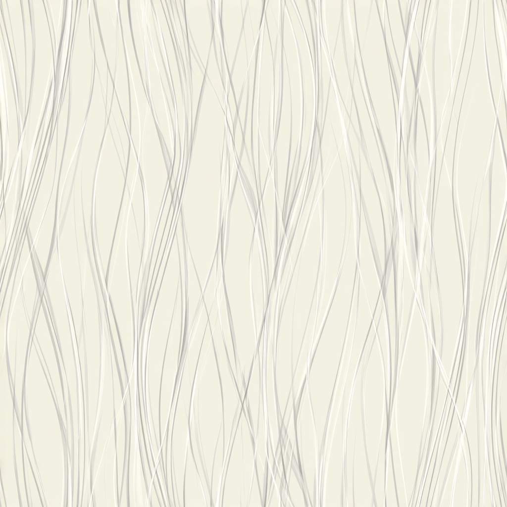 Off-white wallpaper with abstract flowing line pattern.