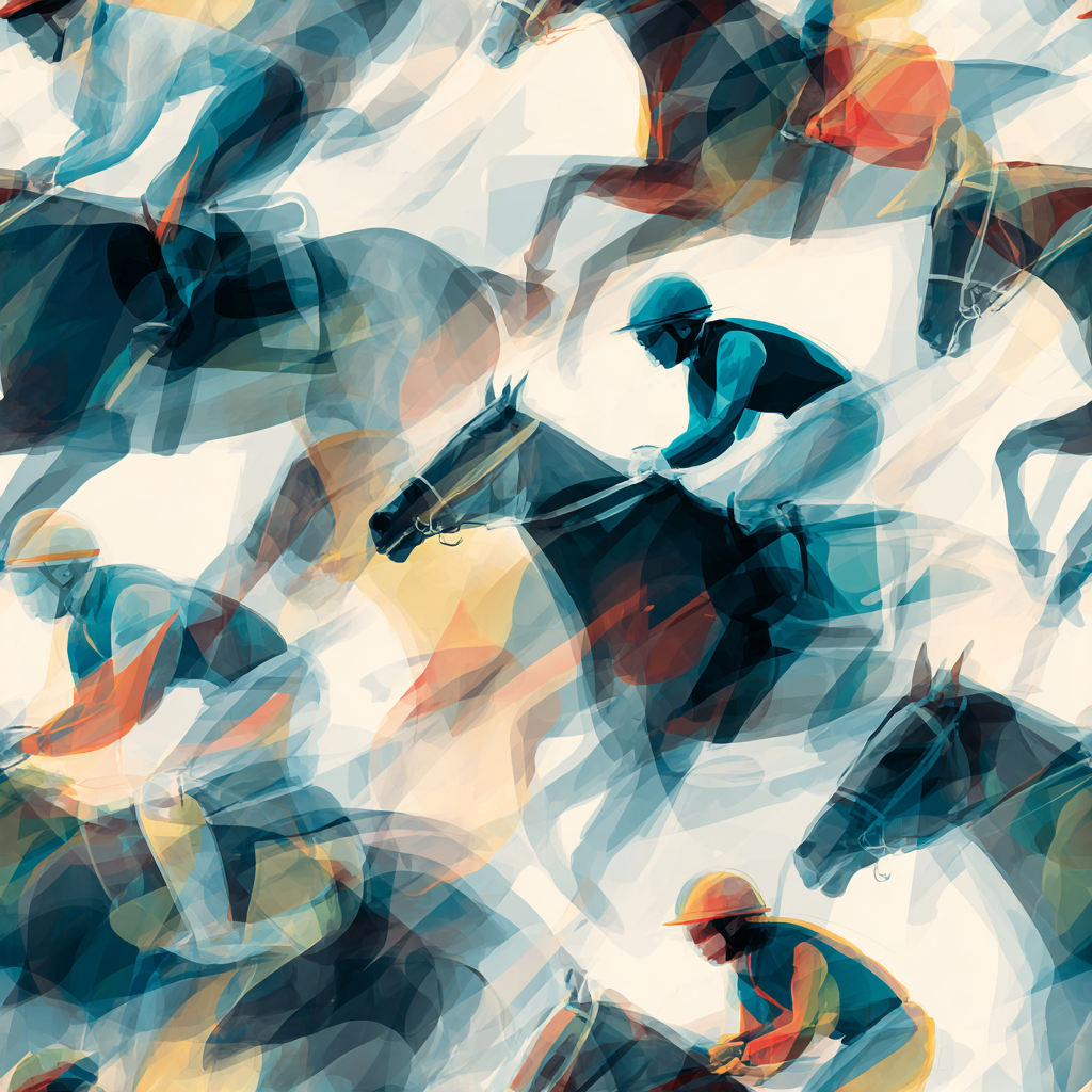 Saddlecloth Velocity wallpaper with horse racing pattern.
