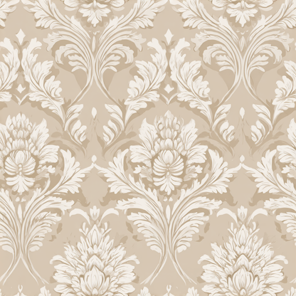 Linen Reverie Damask Wallpaper