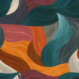 Abstract wave pattern wallpaper with various saturated colors.