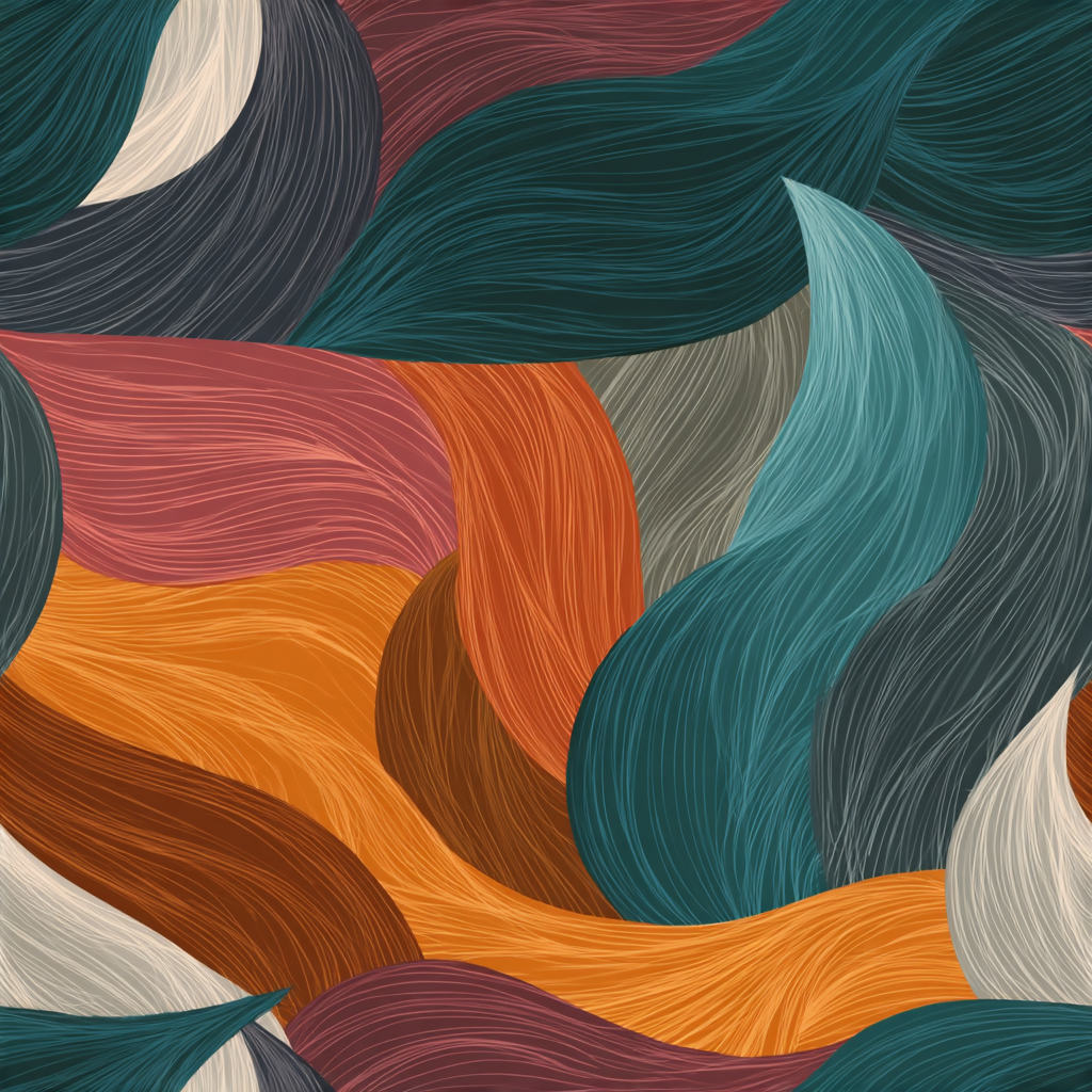 Abstract wave pattern wallpaper with various saturated colors.