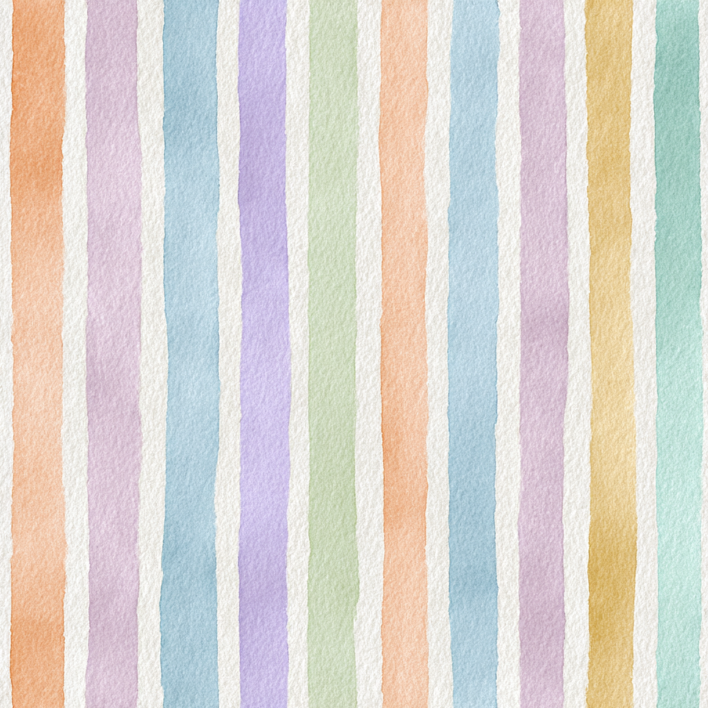 Pastel promenade wallpaper with vertical watercolor stripes in light, varied hues.