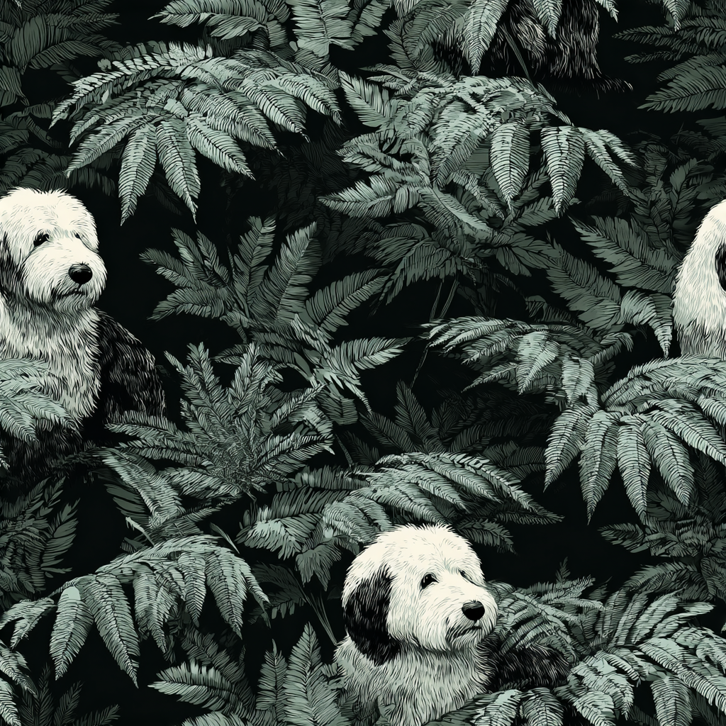 Verdant Sheepdog Wallpaper