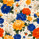 Cobalt Calico Carnival Wallpaper