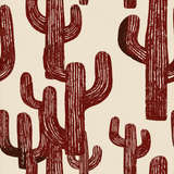 Crimson Saguaro Stamp Wallpaper
