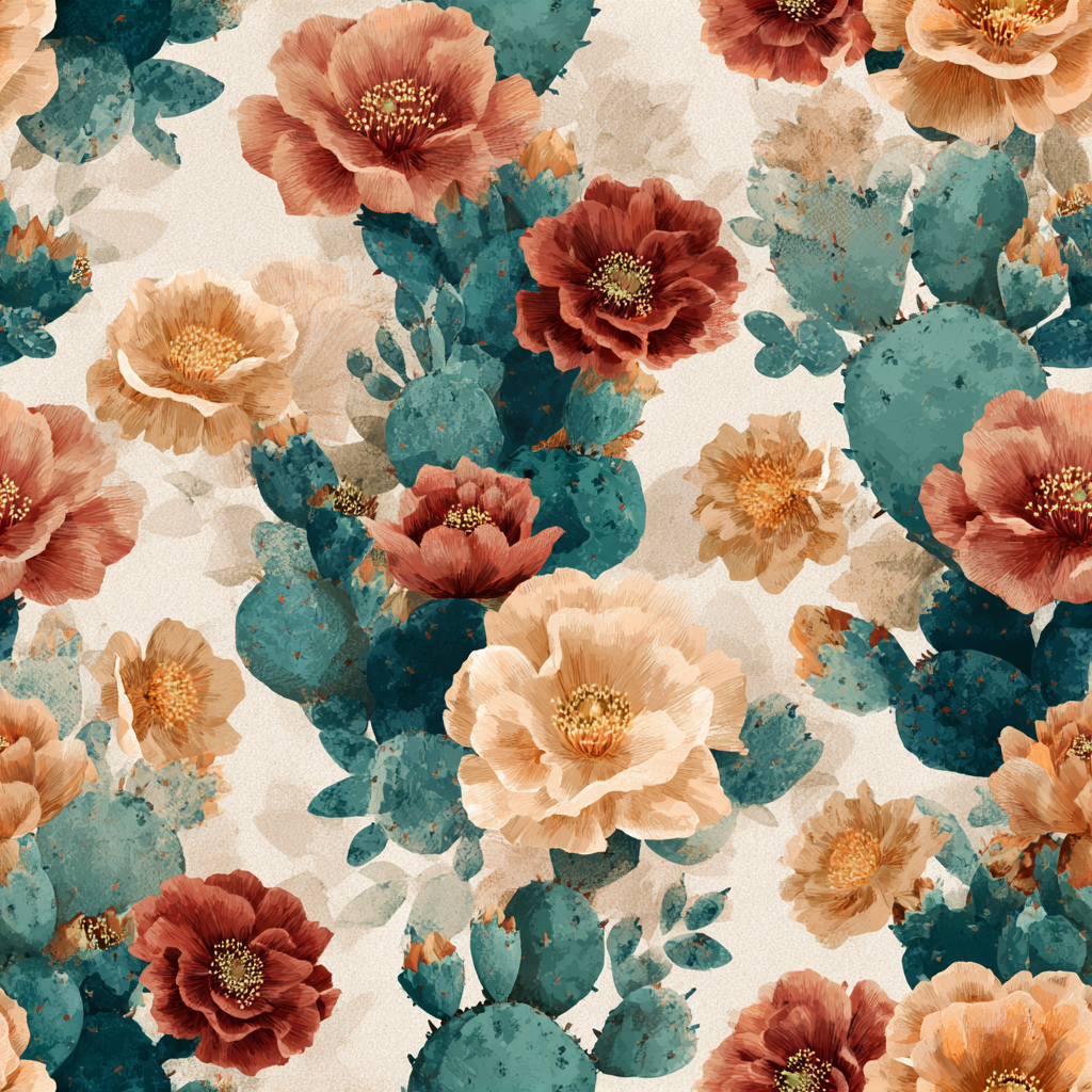 Jacaranda Cactus Bramble Wallpaper