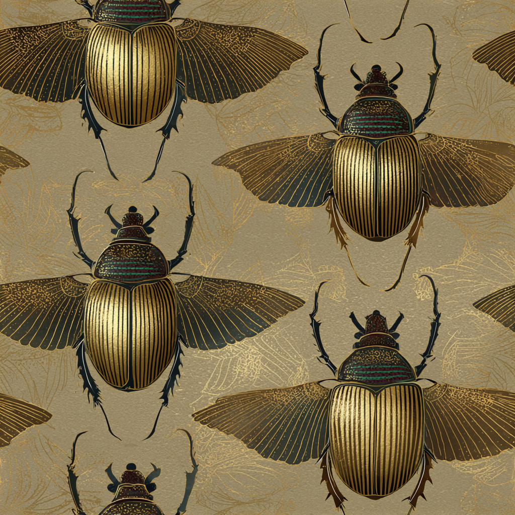 Egyptiana Scarab Plate Wallpaper