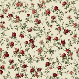 Floral Rosecroft Vine Wallpaper featuring a climbing rose pattern on a beige background.
