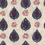Kasura Drop Wallpaper with floral and paisley pattern on a beige textured background.