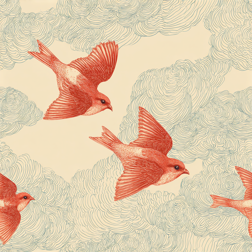 Cirrus Etching Wallpaper