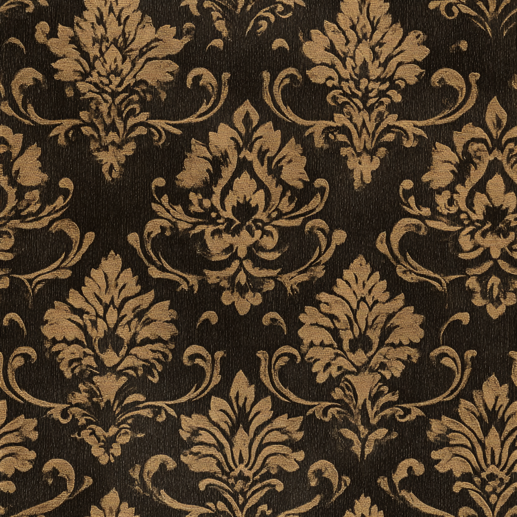Navy Regal Damask Wallpaper