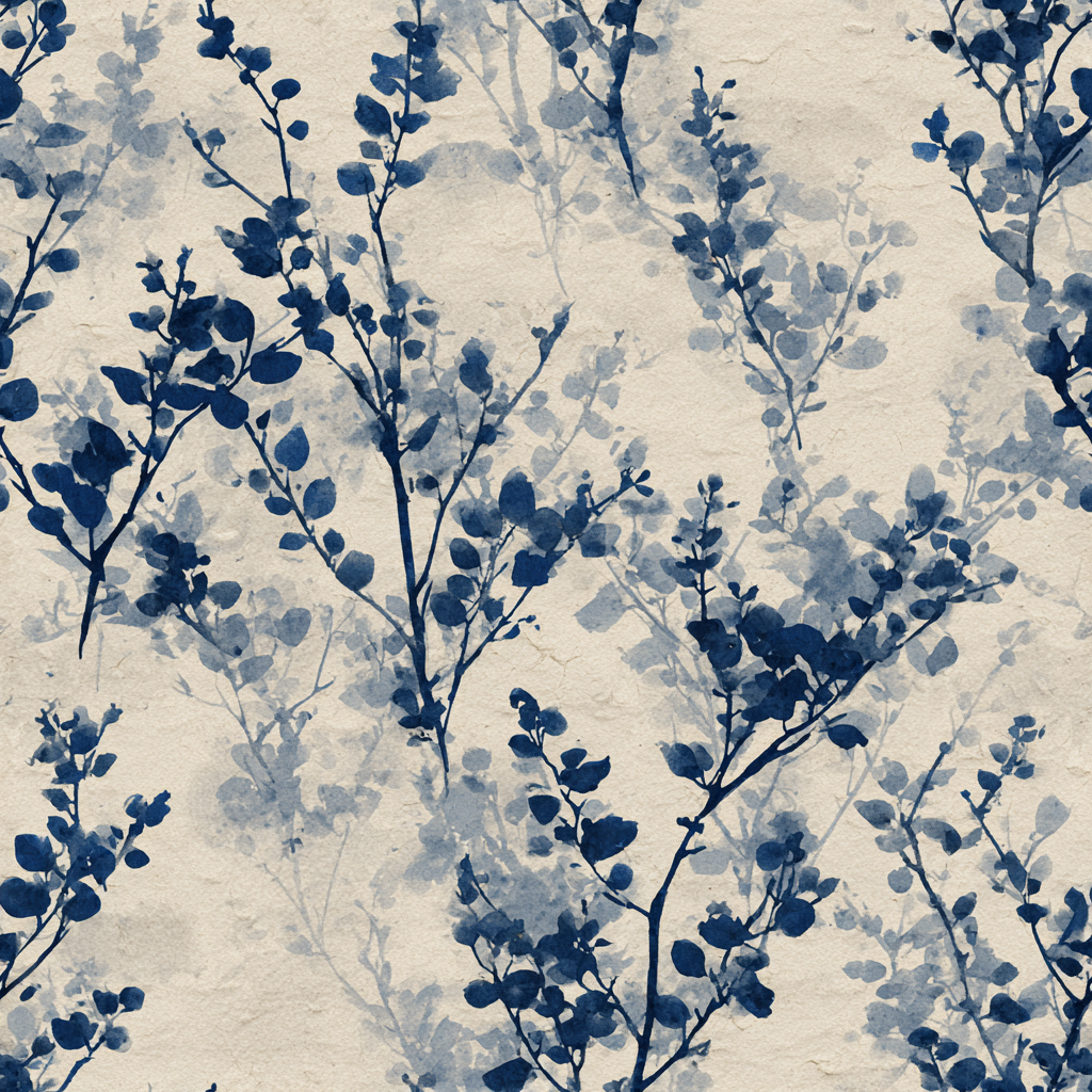Indigo Silhouette Wallpaper