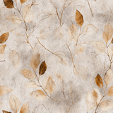 Leafpress wallpaper with a brown and beige botanical pattern on a textured background.