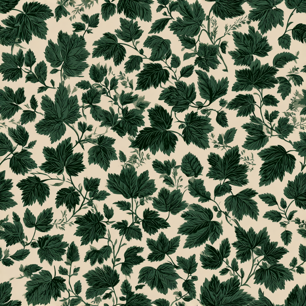 Green Hearthwood Canopy Wallpaper with leaf pattern.