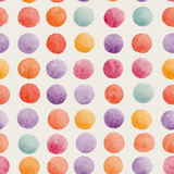 Colorful confetti bloom wallpaper with watercolor polka dot pattern.