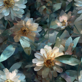 Floral Mistleaf Waltz Wallpaper with painterly foliage details.
