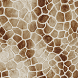 Brown hide wallpaper with giraffe spot pattern.