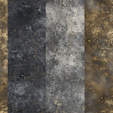 Textured Valenforge wallpaper with metallic gold flecks and mottled gray finish.