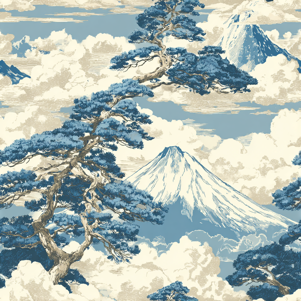 Fuji Ukiyo Skies Wallpaper