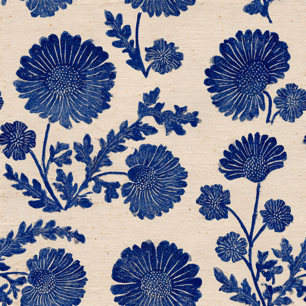 Indigo Foundry Press Wallpaper