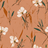 Salmon Sketchbook Branches Wallpaper