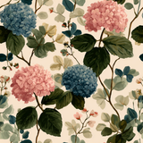 Hortensia Quartet Wallpaper