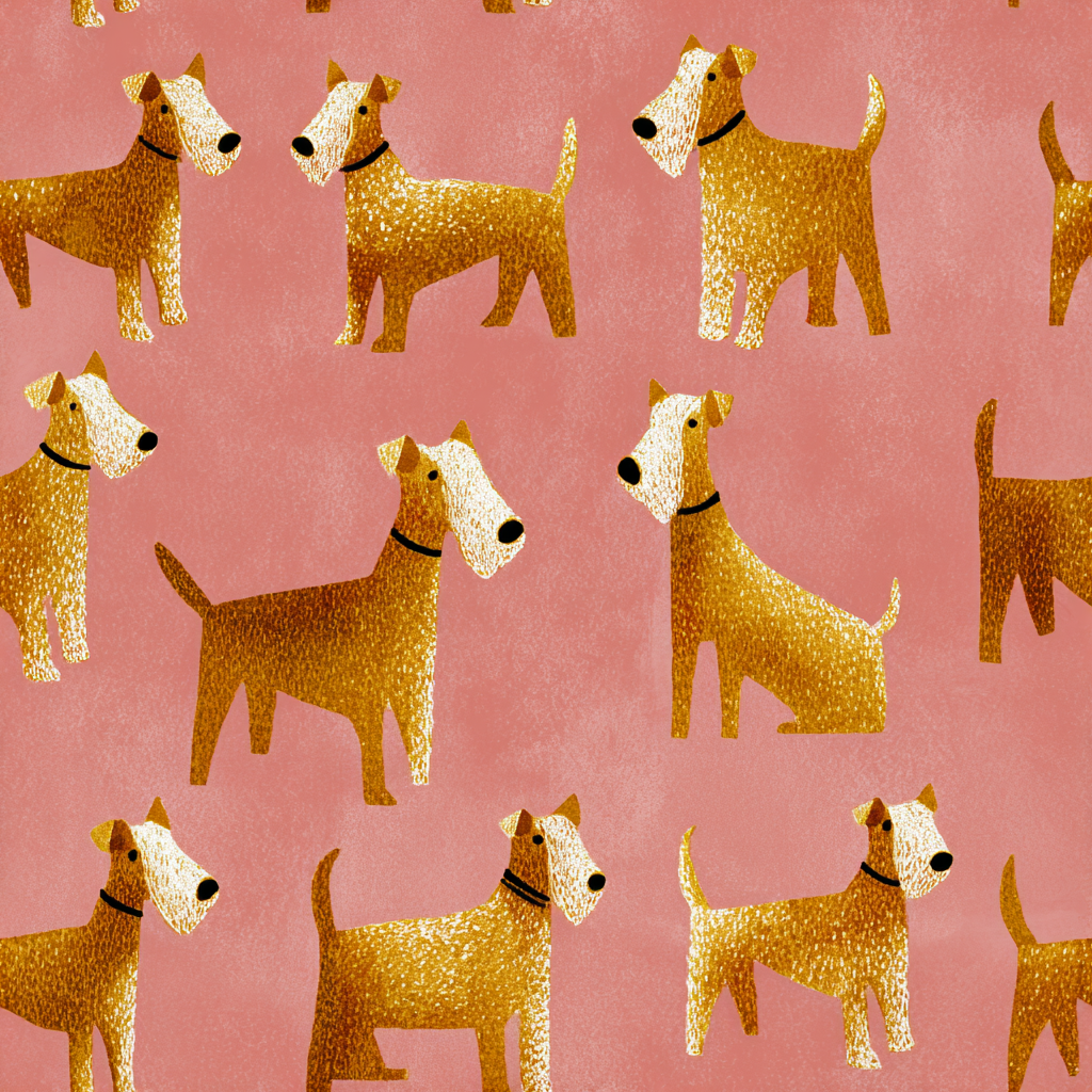 Coral Terriers Holiday Wallpaper