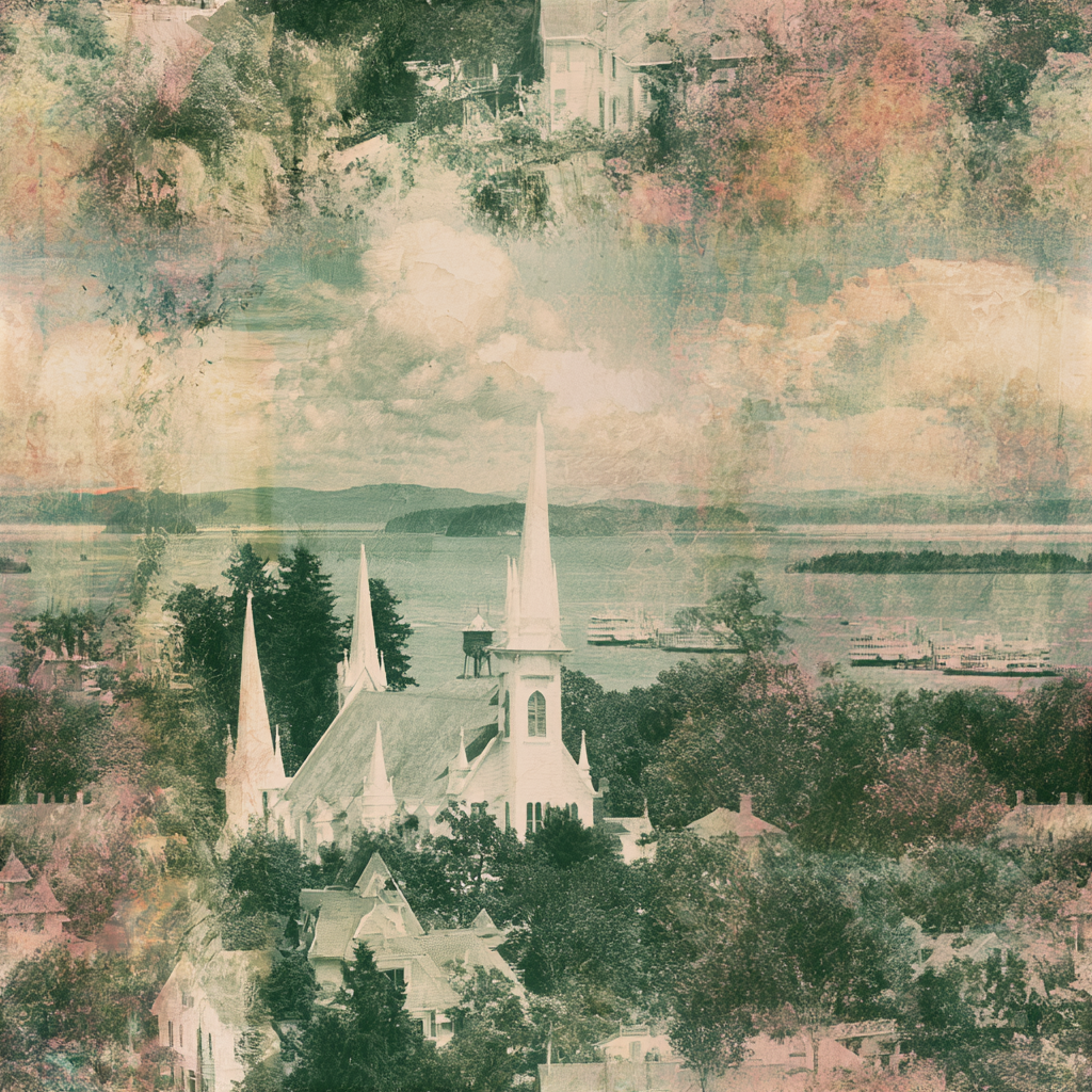 Mission Spire Shoreline Wallpaper