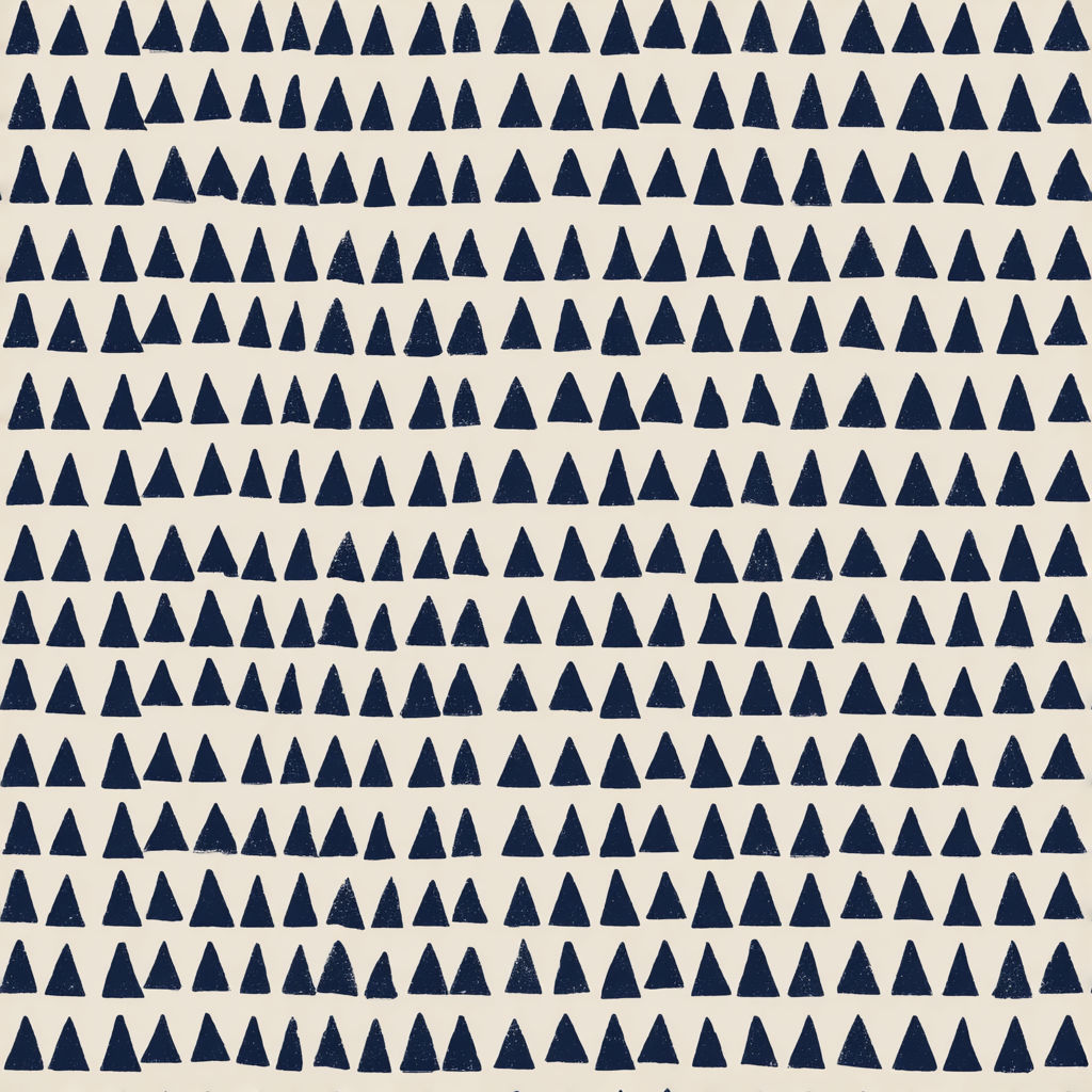 Navy Triangle Tally Wallpaper