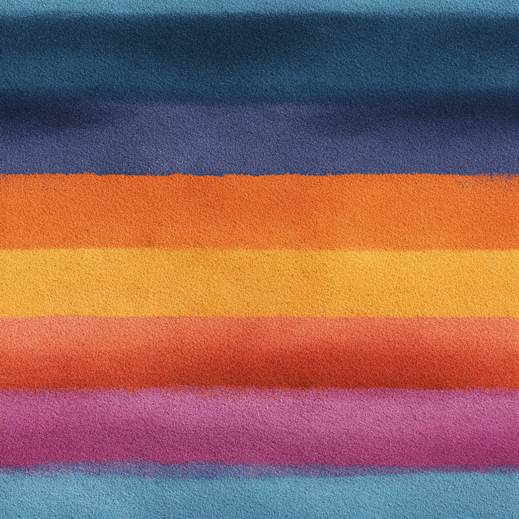 Colorful striped Mesa Horizon wallpaper with rough texture.