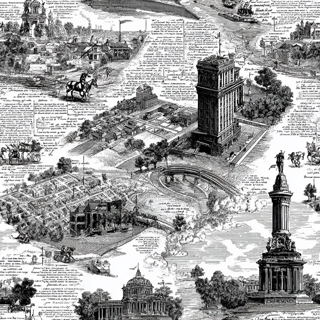 Meridian Hall Cartouche Wallpaper