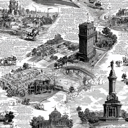 Meridian Hall Cartouche Wallpaper