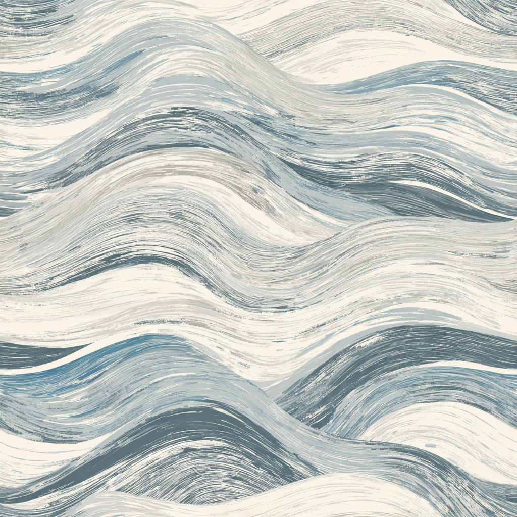 Ocean brush wallpaper with blue wave pattern.