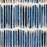 Blue striped wallpaper by York Wallcoverings with a hand painted design and textured effect.
