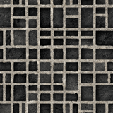 Black gridstone vault wallpaper with a geometric pattern and textured surface.
